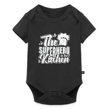 The Superhero in the Kitchen - Baby Premium short-sleeve bodysuit - black - Front