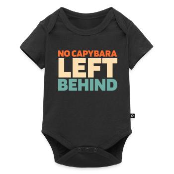 Capybara Wasserschwein - Baby Premium Kurzarmbody - Schwarz - Vorne