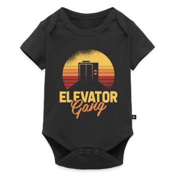 Elevator Elevator - Baby Premium short-sleeve bodysuit - black - Front