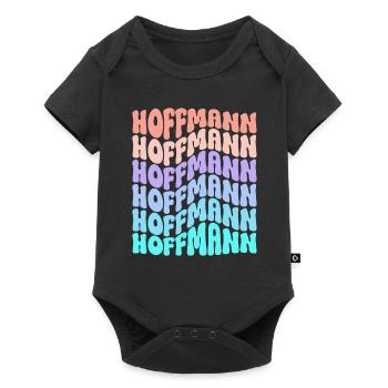 Hoffmann Retro Nachname Familie Geschenk - Baby Premium Kurzarmbody - Schwarz - Vorne
