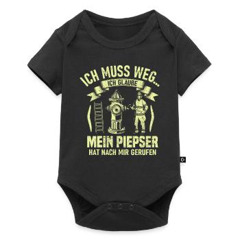 I have to go I THINK MY BEEPER HAS - Baby Premium short-sleeve bodysuit - black - Front