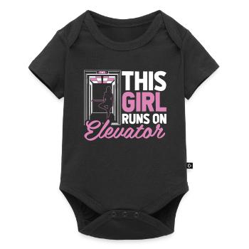 Elevator Elevator - Baby Premium short-sleeve bodysuit - black - Front
