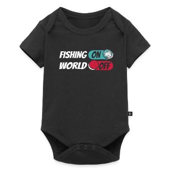 Angler Angeln Fishing On World Off - Baby Premium short-sleeve bodysuit - black - Front