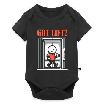 Elevator Elevator - Baby Premium short-sleeve bodysuit - black - Front