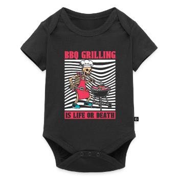 Bbq Grilling Skeleton - Baby Premium short-sleeve bodysuit - black - Front