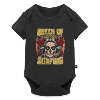 Surfer Surfen Reine Du Surf - Body à manches courtes Premium Bébé - noir - Devant
