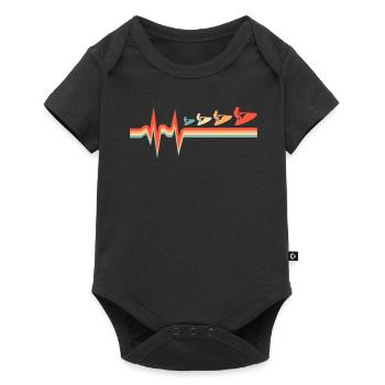 Jet Ski ECG Battement de cœur - Body à manches courtes Premium Bébé - noir - Devant