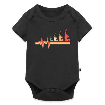 Pilates Ekg Heartbeat - Baby Premium short-sleeve bodysuit - black - Front