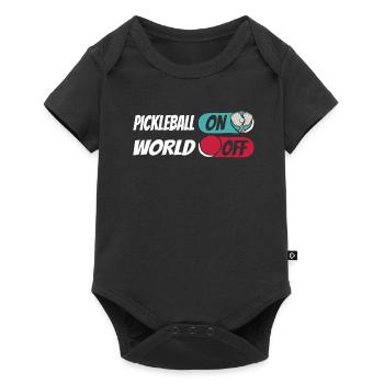 Pickleball Pickleball On World Off - Baby Premium short-sleeve bodysuit - black - Front