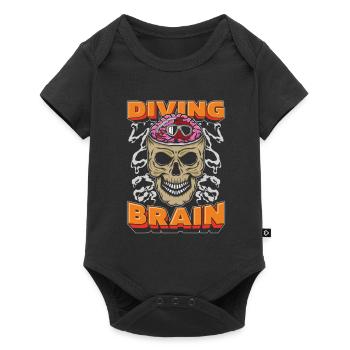 Diving Diver Skull Diving Brain - Baby Premium short-sleeve bodysuit - black - Front