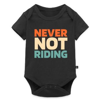 Motorrad Biker Motorbike - Baby Premium Kurzarmbody - Schwarz - Vorne