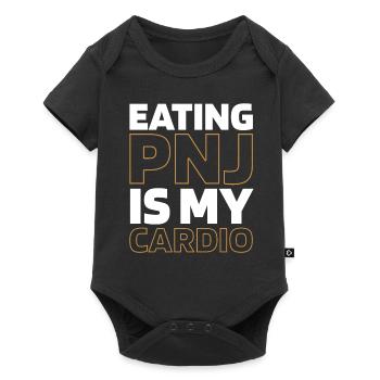 Peanut Butter Funny Cardio Quote - Baby Premium short-sleeve bodysuit - black - Front