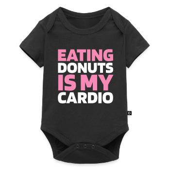 Donut Funny Cardio Quote - Baby Premium Kurzarmbody - Schwarz - Vorne