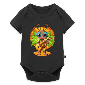 Funny Ant Cartoon Summer Beach Sunglasses Guitar - Baby Premium short-sleeve bodysuit - black - Front