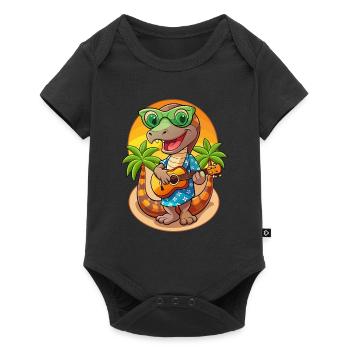 Funny Snake Cartoon Summer Beach Sunglasses Guitar - Baby Premium short-sleeve bodysuit - black - Front