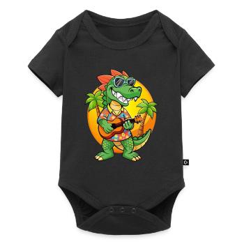 Lunettes de soleil de plage d’été de dessin animé crocodile drôle - Body à manches courtes Premium Bébé - noir - Devant
