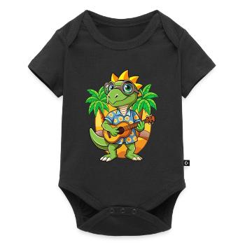 Funny Lizard Summer Beach Sunglasses Hawaiian - Baby Premium short-sleeve bodysuit - black - Front