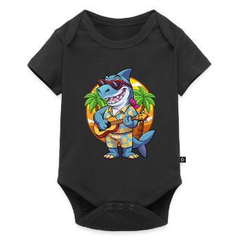 Lunettes de soleil de plage d’été Funny Shark Hawaiian - Body à manches courtes Premium Bébé - noir - Devant