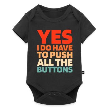 Elevator Elevator - Baby Premium short-sleeve bodysuit - black - Front
