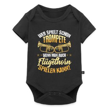 Flugelhorn Bag Flugelhorn Player Instrument - Baby Premium short-sleeve bodysuit - black - Front