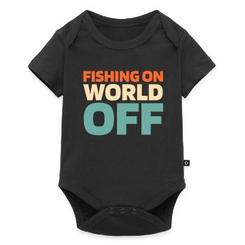 Angler Angeln Fishing On World Off - Baby Premium short-sleeve bodysuit - black - Front