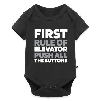 Elevator Elevator - Baby Premium short-sleeve bodysuit - black - Front