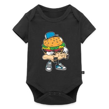 Gamer Gaming Burger Gaming Controller - Baby Premium Kurzarmbody - Schwarz - Vorne