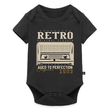 Retro 1983 Birthday Gift 1983 Vintage 1983 - Baby Premium short-sleeve bodysuit - black - Front