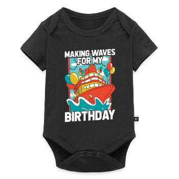 Kreuzfahrt Birthday Cruise - Baby Premium Kurzarmbody - Schwarz - Vorne