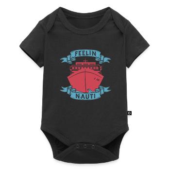 Kreuzfahrt Feeling Nauti - Baby Premium Kurzarmbody - Schwarz - Vorne