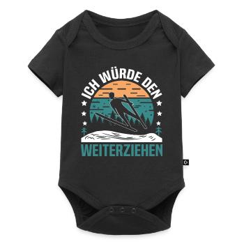 Ski Flying Ski Jumping Chance Skis for Ski Jumping - Baby Premium short-sleeve bodysuit - black - Front