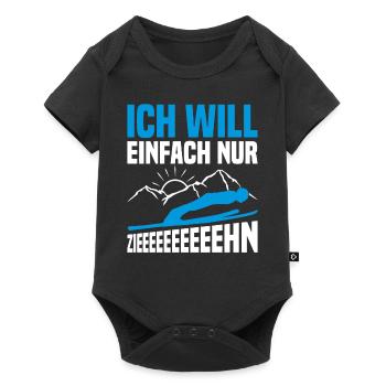 Ski jumpers Winter sports Ski jumping opportunities Ski flying - Baby Premium short-sleeve bodysuit - black - Front