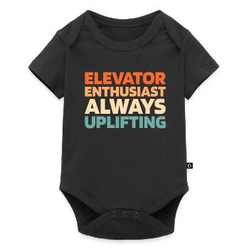 Elevator Elevator - Baby Premium short-sleeve bodysuit - black - Front