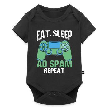 Gamer Monitor Headset Controller Gaming Setup - Baby Premium short-sleeve bodysuit - black - Front