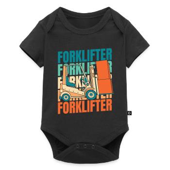 Gabelstapler Staplerfahrer - Baby Premium Kurzarmbody - Schwarz - Vorne