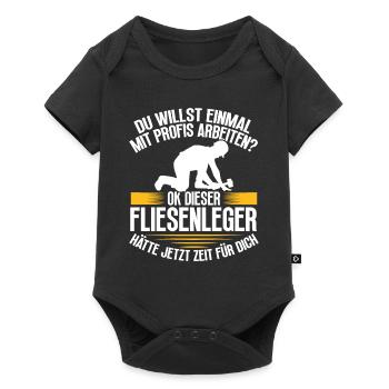 Métier de carreleur artisan compagnon - Body à manches courtes Premium Bébé - noir - Devant