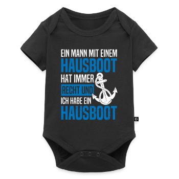 Houseboat captain boater Driving licence for - Baby Premium short-sleeve bodysuit - black - Front