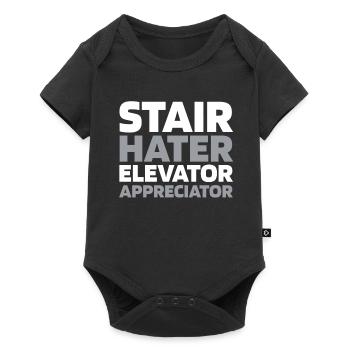 Elevator Elevator - Baby Premium short-sleeve bodysuit - black - Front