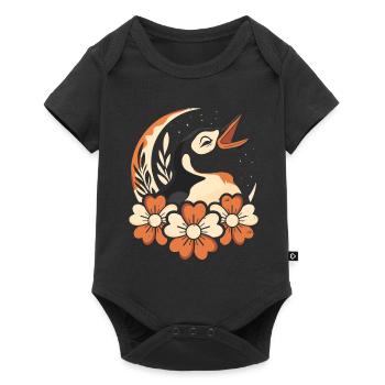 Penguin Wild Flowers Floral Moon - Baby Premium short-sleeve bodysuit - black - Front