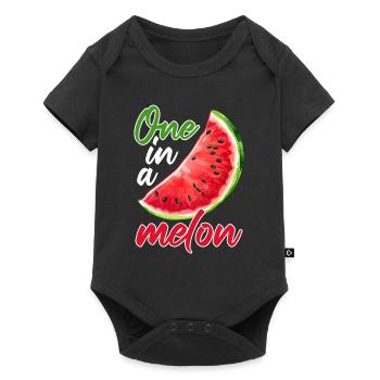 One In A Melon Funny Melon Summer - Baby Premium short-sleeve bodysuit - black - Front