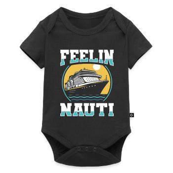 Kreuzfahrt Feeling Nauti - Baby Premium Kurzarmbody - Schwarz - Vorne