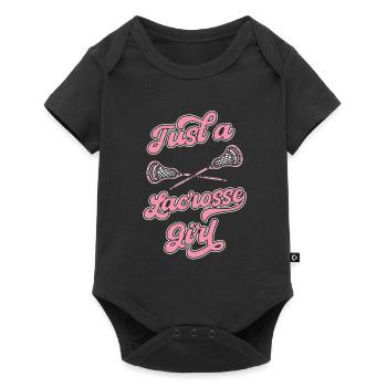 La crosse juste une fille de crosse - Body à manches courtes Premium Bébé - noir - Devant