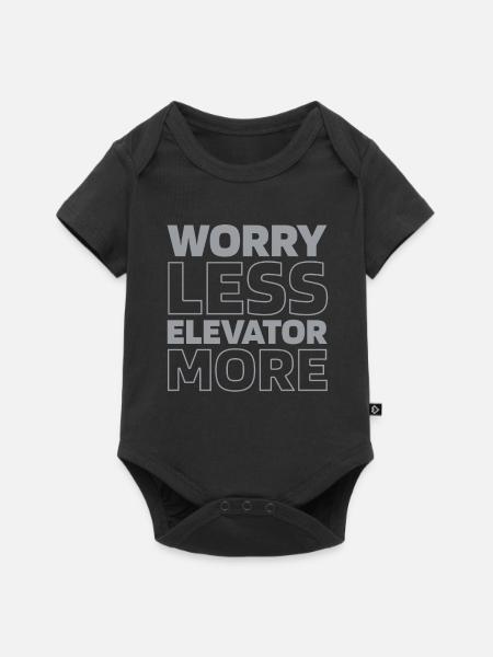 Fahrstuhl Aufzug - Baby Premium Kurzarmbody - Schwarz
