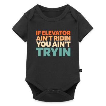 Elevator Elevator - Baby Premium short-sleeve bodysuit - black - Front