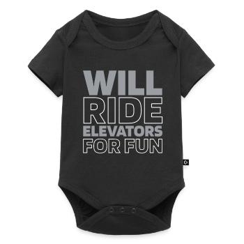 Elevator Elevator - Baby Premium short-sleeve bodysuit - black - Front