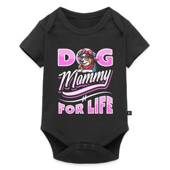 Australian Shepherd Dog Mom Fur Life - Baby Premium Kurzarmbody - Schwarz - Vorne