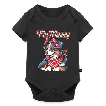 Berger Australien Chien Maman Pour Maman - Body à manches courtes Premium Bébé - noir - Devant