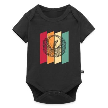 Horse Equestrian Wild Flowers Floral Moon - Baby Premium short-sleeve bodysuit - black - Front