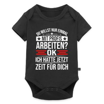 Working With The Pros Craft Sayings Funny - Baby Premium short-sleeve bodysuit - black - Front