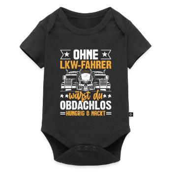 Ohne LKW Fahrer - Baby Premium Kurzarmbody - Schwarz - Vorne